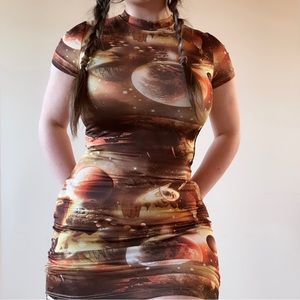 Absolutely adorable Y2k Futuristic Space dress.